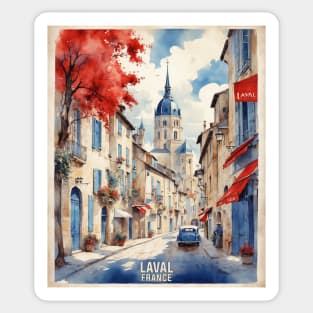 Laval France Vintage Travel Poster Tourism Sticker